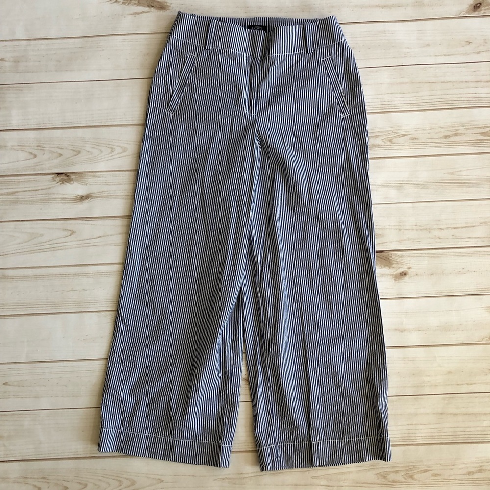 Loft striped cropped Julie culotte pants